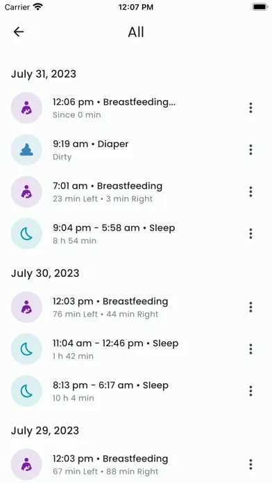 Baby Tracker: Sleep & Feeding سکرین شاٹس