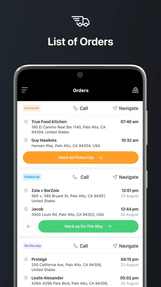 Скриншоты My Driver App