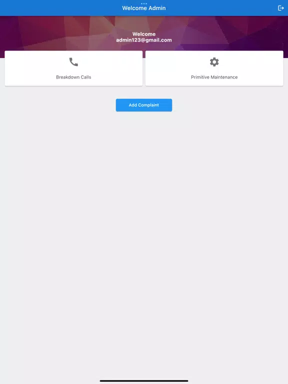 Tangkapan skrin Elevator Service APP Lionsol iPad 
