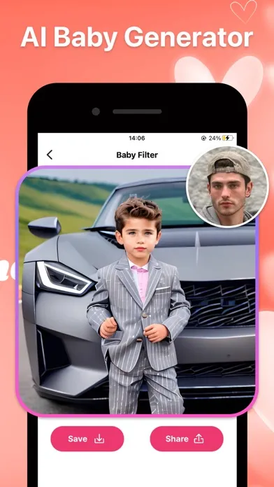 Captures d'écran de AI Future Baby Face Generator