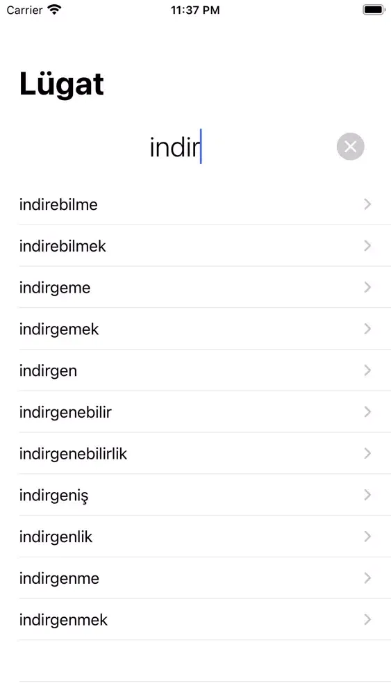 Lügat Ekran Görüntüleri