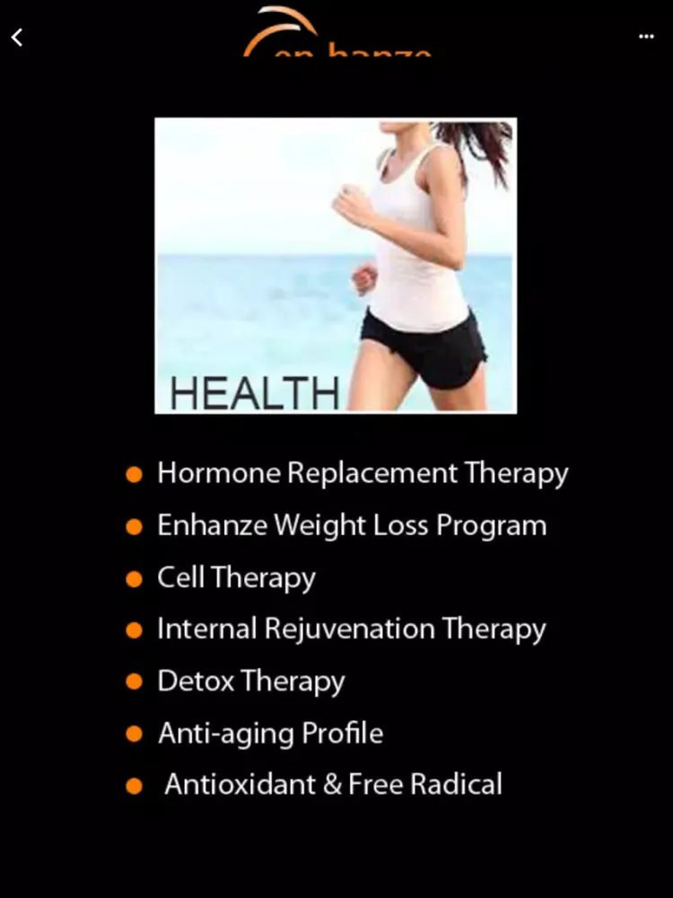 Capturas de tela do Enhanze Aesthetics Clinic iPad 