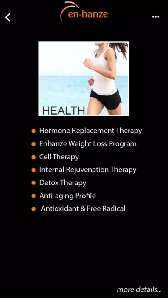 Capturas de tela do Enhanze Aesthetics Clinic