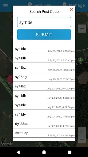 Capturas de tela do NavM8 Address-Finder multidrop