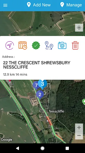 Capturas de tela do NavM8 Address-Finder multidrop
