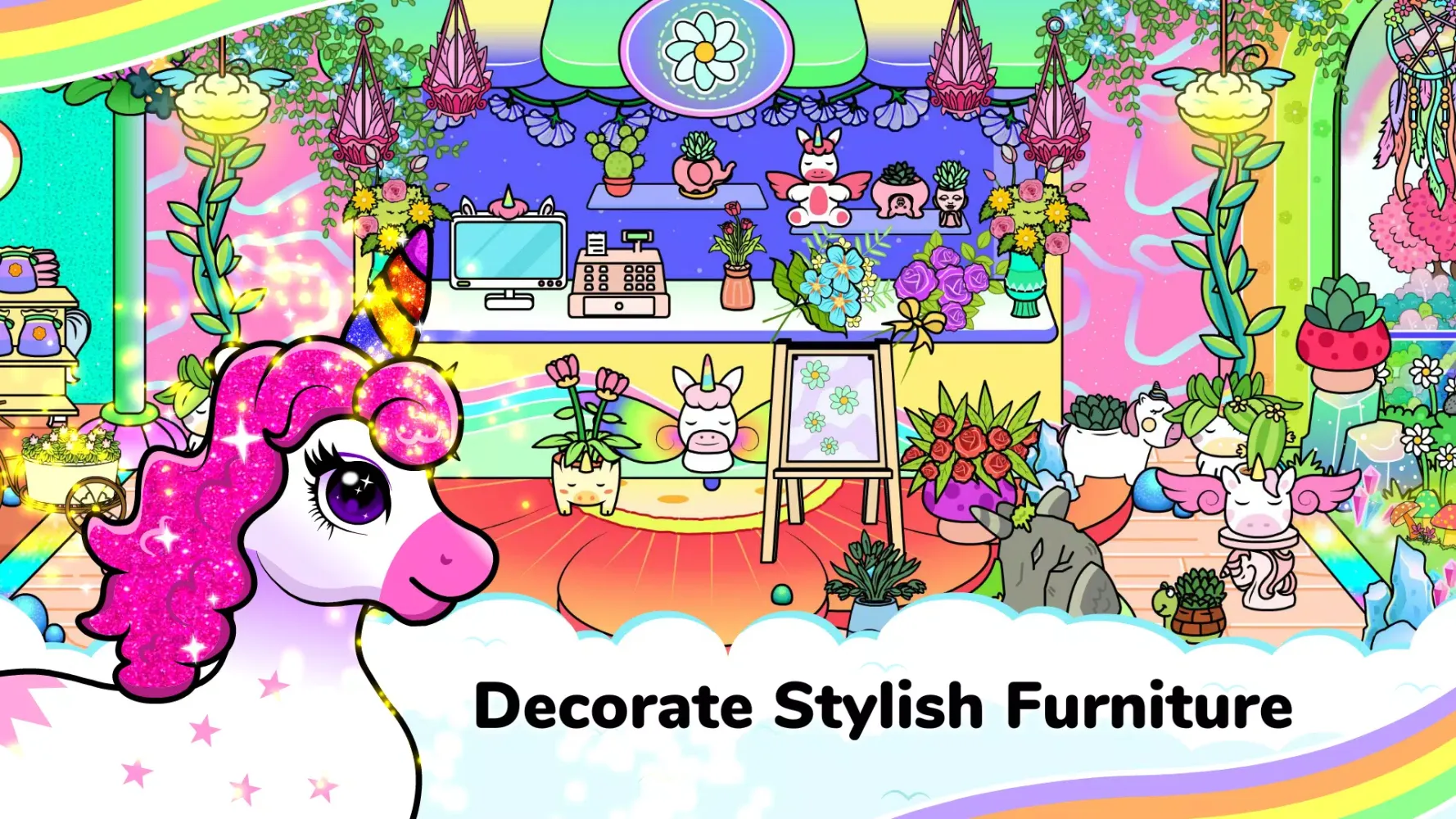 Capturas de tela do Tizi Town Home Decoration Game