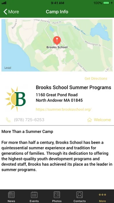 Zrzuty ekranu Brooks School Summer Programs