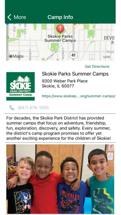 Captures d'écran de Skokie Parks Summer Camps