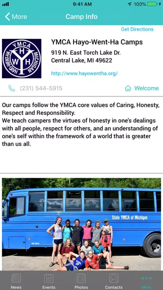 Zrzuty ekranu YMCA Hayo-Went-Ha Camps