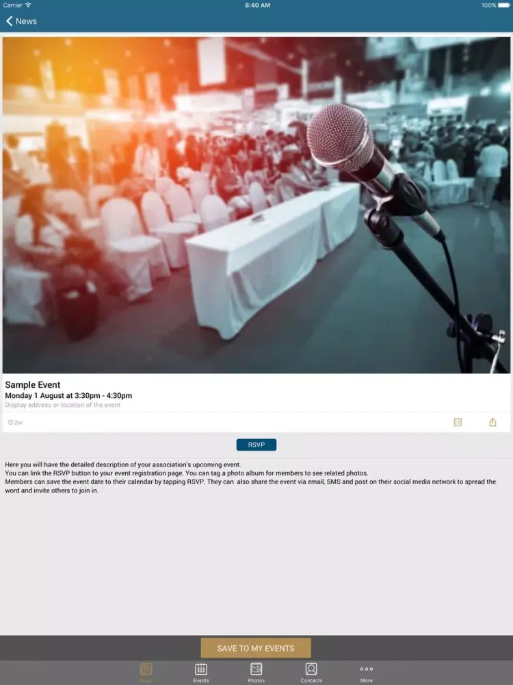 Скриншоты myCONNECTEDapp iPad 