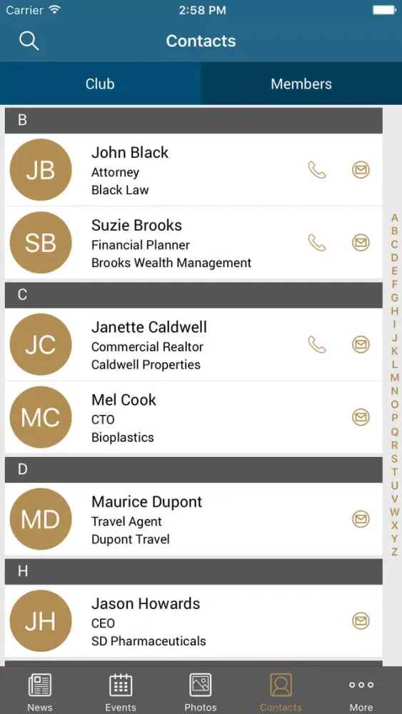 Скриншоты myCONNECTEDapp