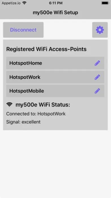 my500e Wifi-Setup سکرین شاٹس