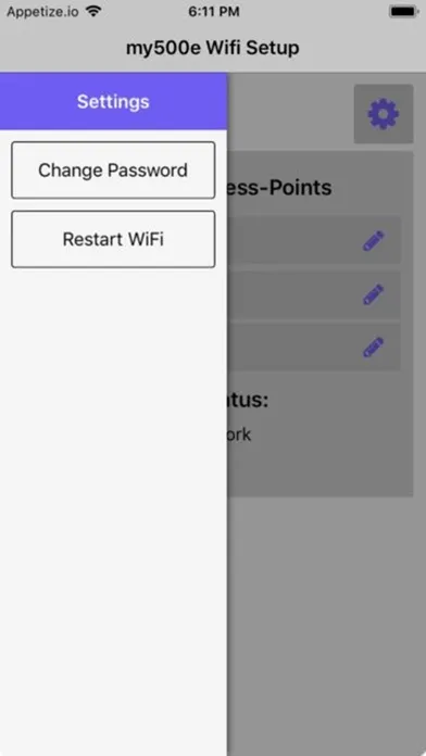 my500e Wifi-Setup سکرین شاٹس