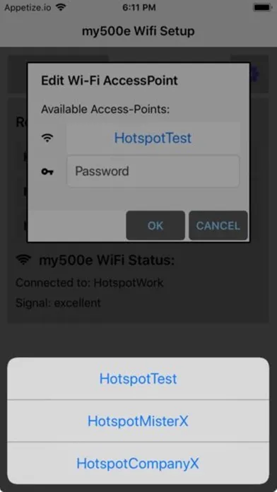 my500e Wifi-Setup سکرین شاٹس