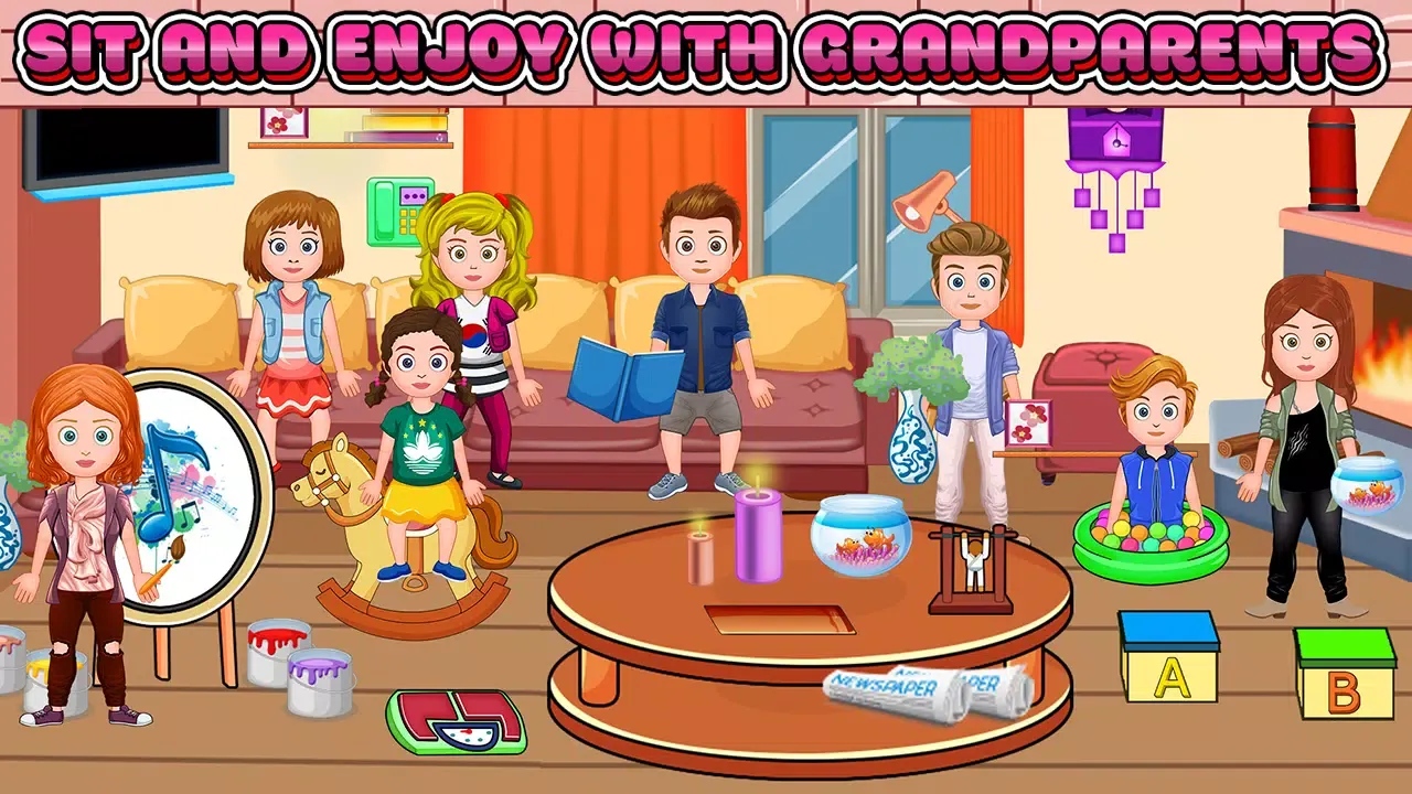 Tangkapan layar My Family Town : Grandparents