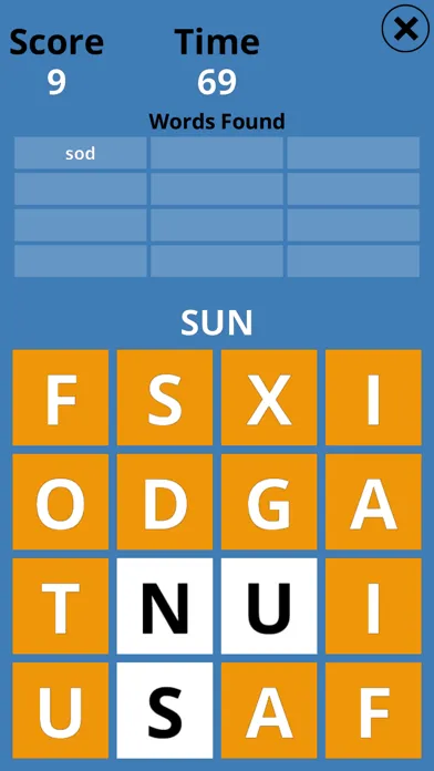 Tangkapan layar Word Worm Touch