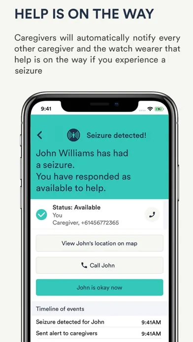 Seizure Alert - My Medic Watch Screenshots