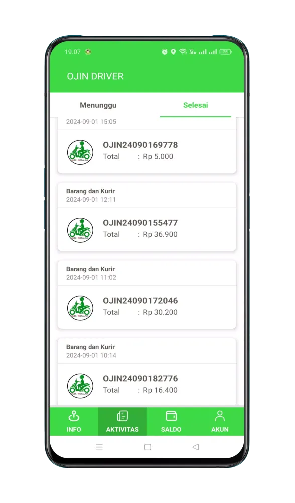Screenshot di DRIVER OJIN (OJEK INDRALAYA)