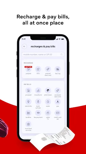 Airtel Thanks – Recharge & UPI Screenshots