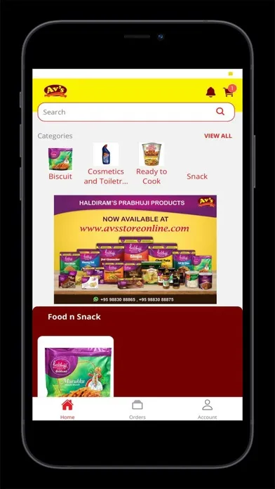 AV’s Online Store Screenshots
