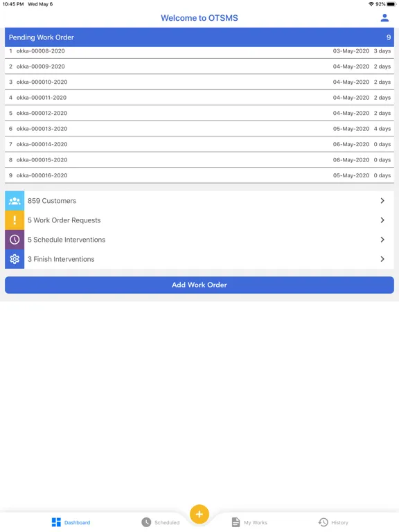 OTSMS iPad  Screenshots