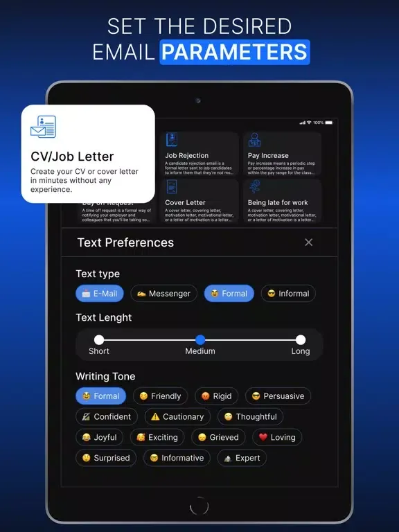 AI Email Generator：Mail Writer iPad  スクリーンショット