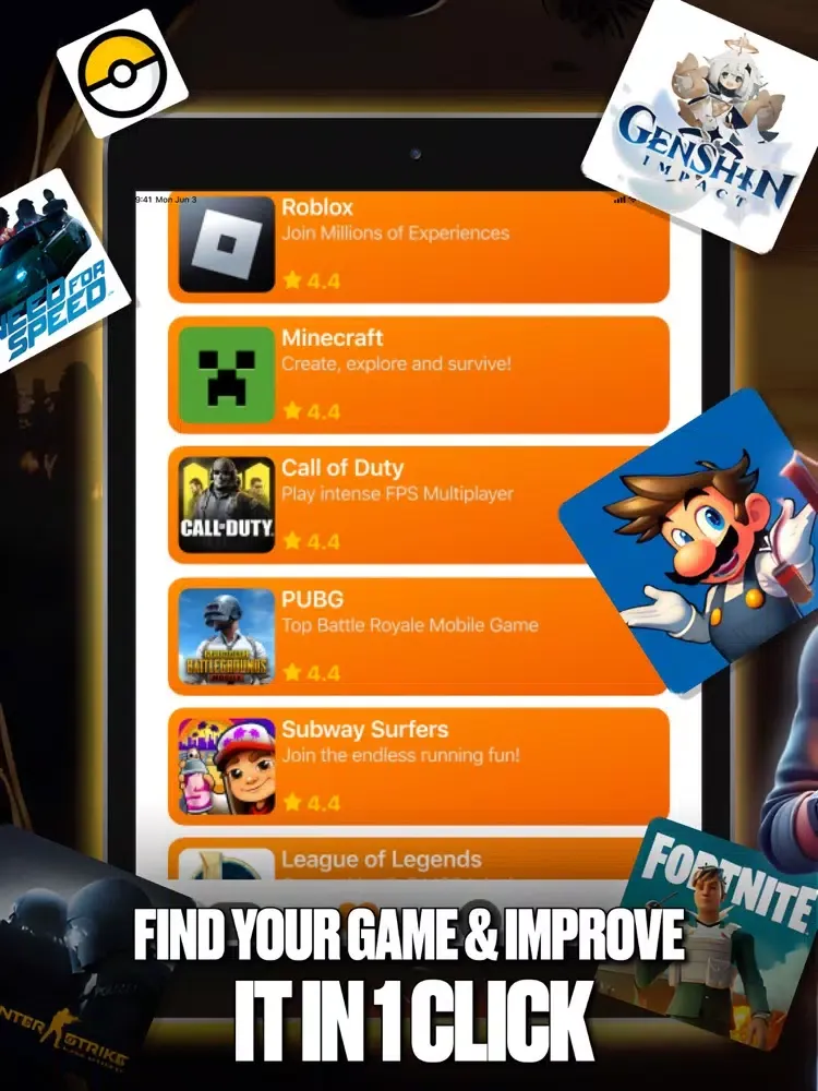 Capturas de tela do GFX Tool & Games Booster iPad 