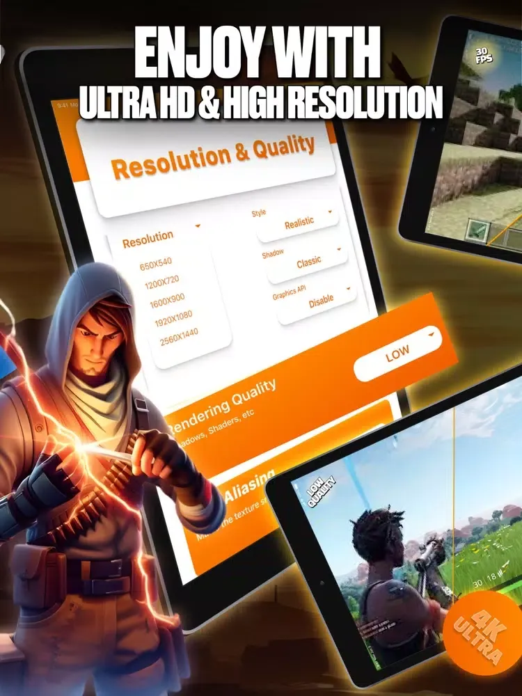 Capturas de tela do GFX Tool & Games Booster iPad 