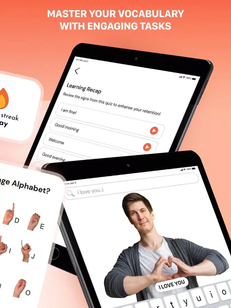 ASL：Sign Language Lessons App iPad 應用截圖