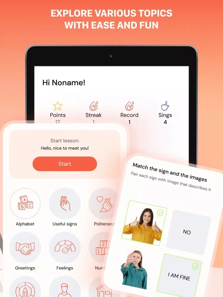 ASL：Sign Language Lessons App iPad 應用截圖