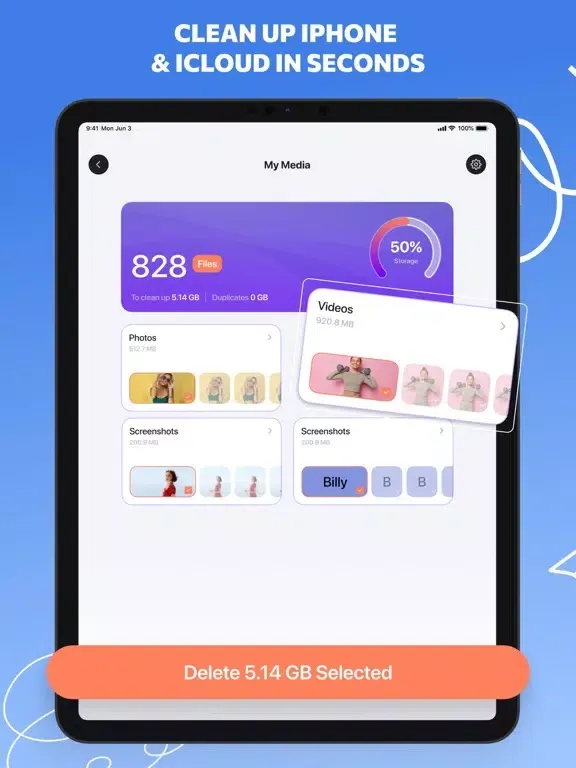 Capturas de tela do Clean Up：Cache & Data Cleaner iPad 