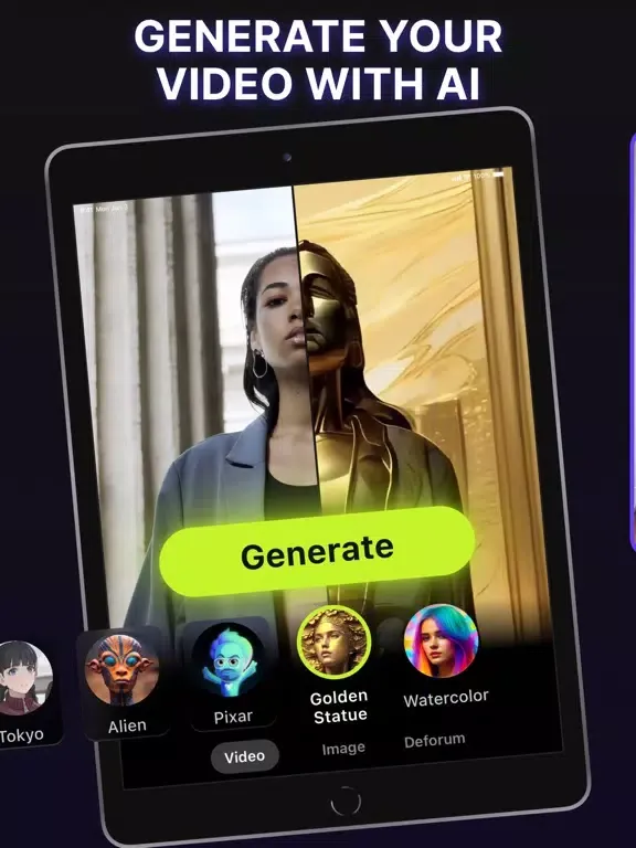 AI Photo & Video Generator App iPad  Screenshots