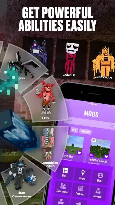 Captures d'écran de Morph Mods for Minecraft PE ,