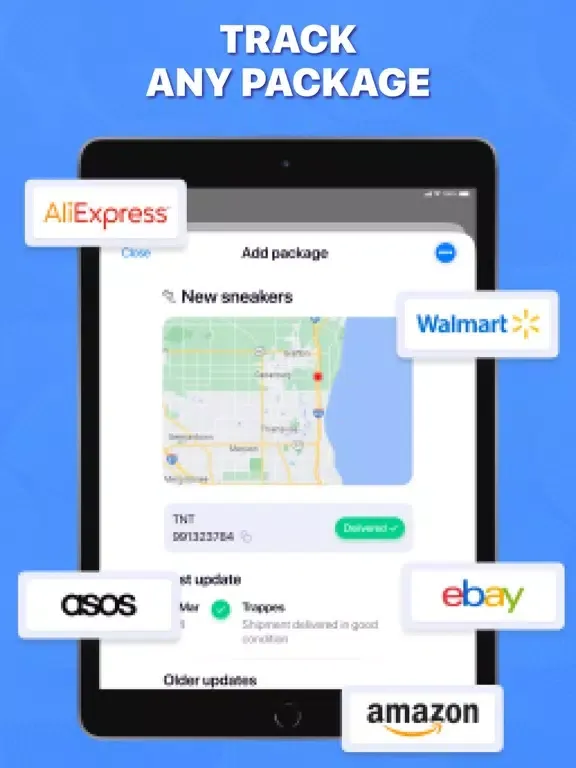 Capturas de tela do Package & Delivery Tracker iPad 
