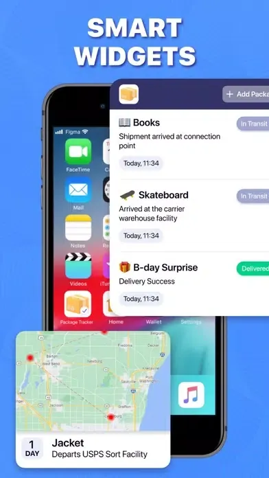 Capturas de tela do Package & Delivery Tracker