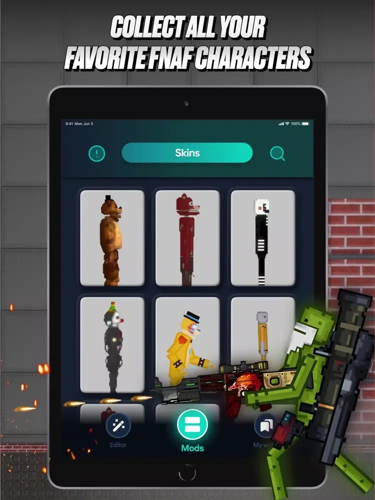Capturas de tela do FNAF Mods for Melon: Sandbox iPad 