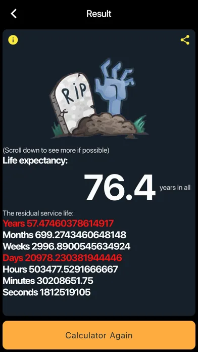 ภาพหน้าจอของ Countdown - When Will I Die?