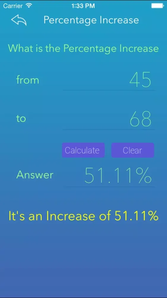 Percentage Calci Ekran Görüntüleri