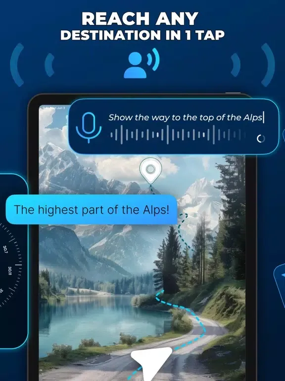ภาพหน้าจอของ Altimeter: Compass & GPS Maps iPad 