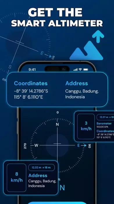 ภาพหน้าจอของ Altimeter: Compass & GPS Maps