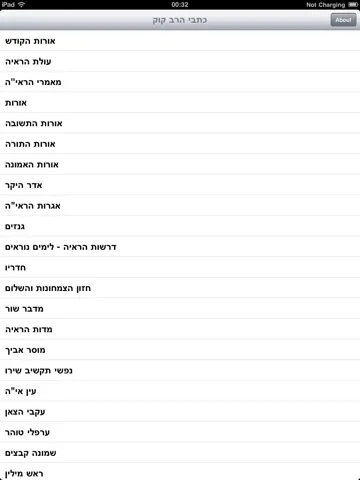 Скриншоты Harav Kook- כתבי הרב קוק iPad 