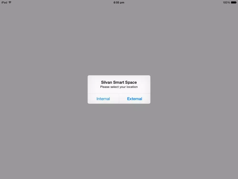 Tangkapan layar Silvan Smart Space iPad 