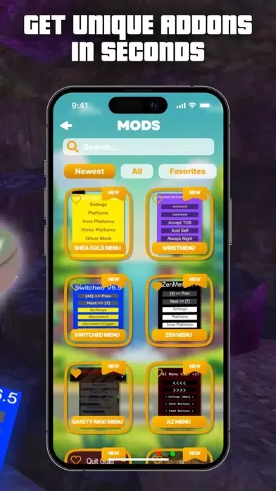 Ảnh chụp màn hình của Mods Menu for Gorilla Tag