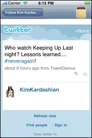 Captures d'écran de Follow Kim Kardashian