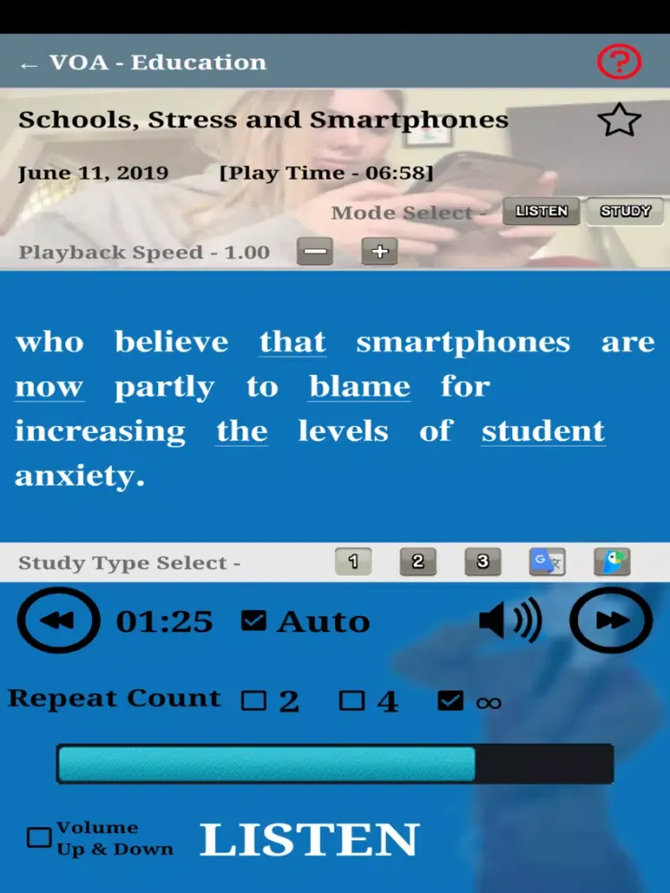 Tangkapan skrin Easy English with VOA (Lite) iPad 