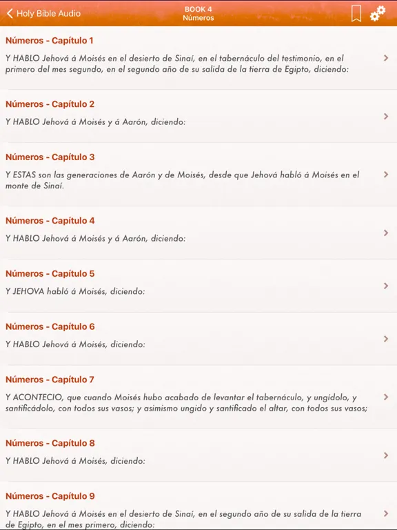 Holy Bible Audio Reina Valera iPad 应用截图