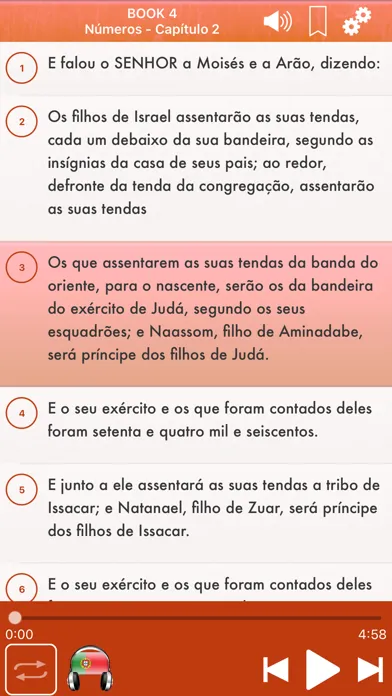 Tangkapan skrin Portuguese Bible Audio mp3 Pro