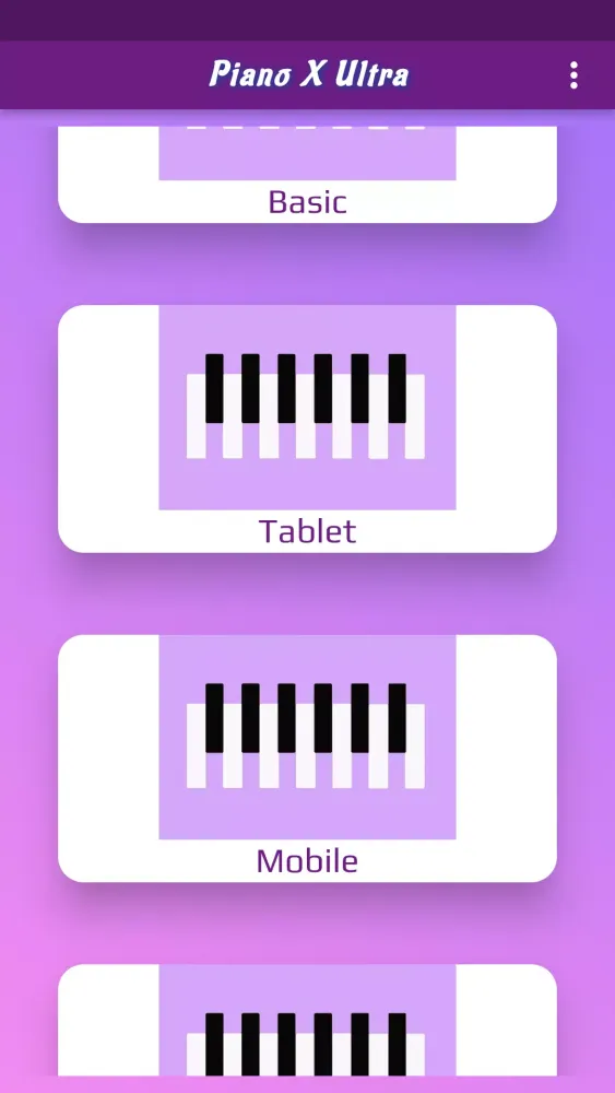 Captures d'écran de Piano X