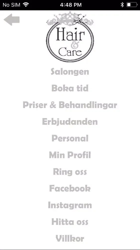Tangkapan skrin Hair & Care Mjölby