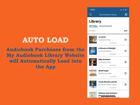 Capturas de pantalla de My Audiobook Library iPad 